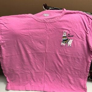 Old Navy Pink T-Shirt with Llama
